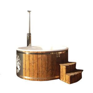 Vildmarksbad “København Royal” med integreret træfyret ovn
